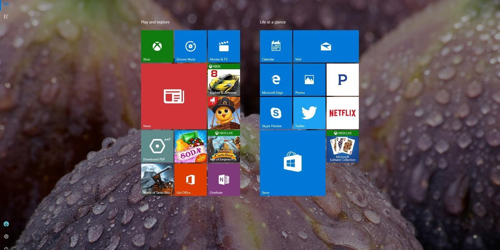 Microsoft показал новое меню "Пуск" для Windows 10 3 live tiles without notifications windows 10