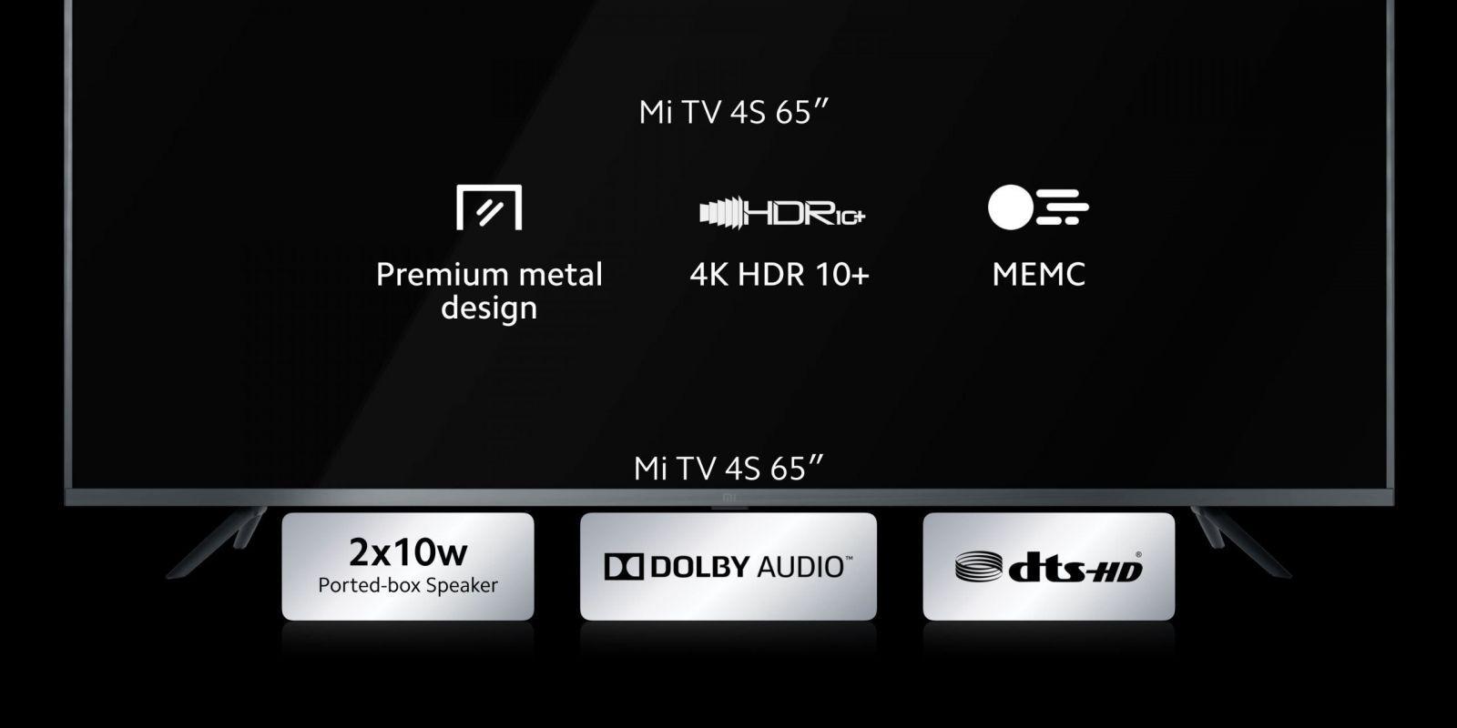Xiaomi представила 65-дюймовый телевизор Mi TV 4S 6 Ми ТВ 4с