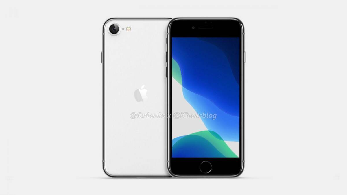 Общий вид нового iPhone SE спереди и сзади