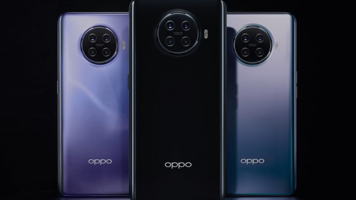 Три смартфона OPPO Reno Ace2 5G с круглыми камерными модулями