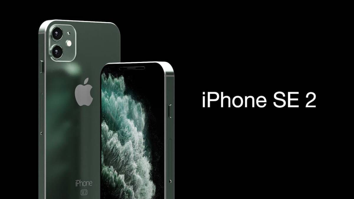 Реклама iPhone SE 2 вид спереди и сзади