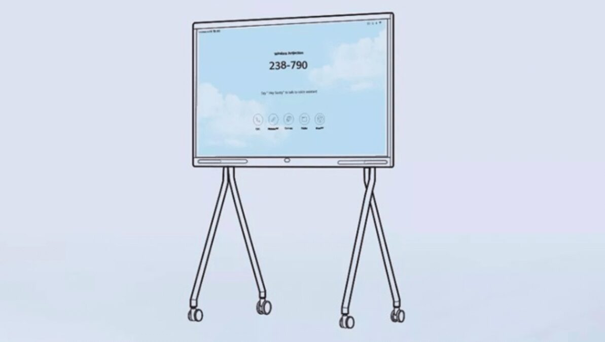 Интерактивный Smart Screen Huawei на телеоконструкции с колесами