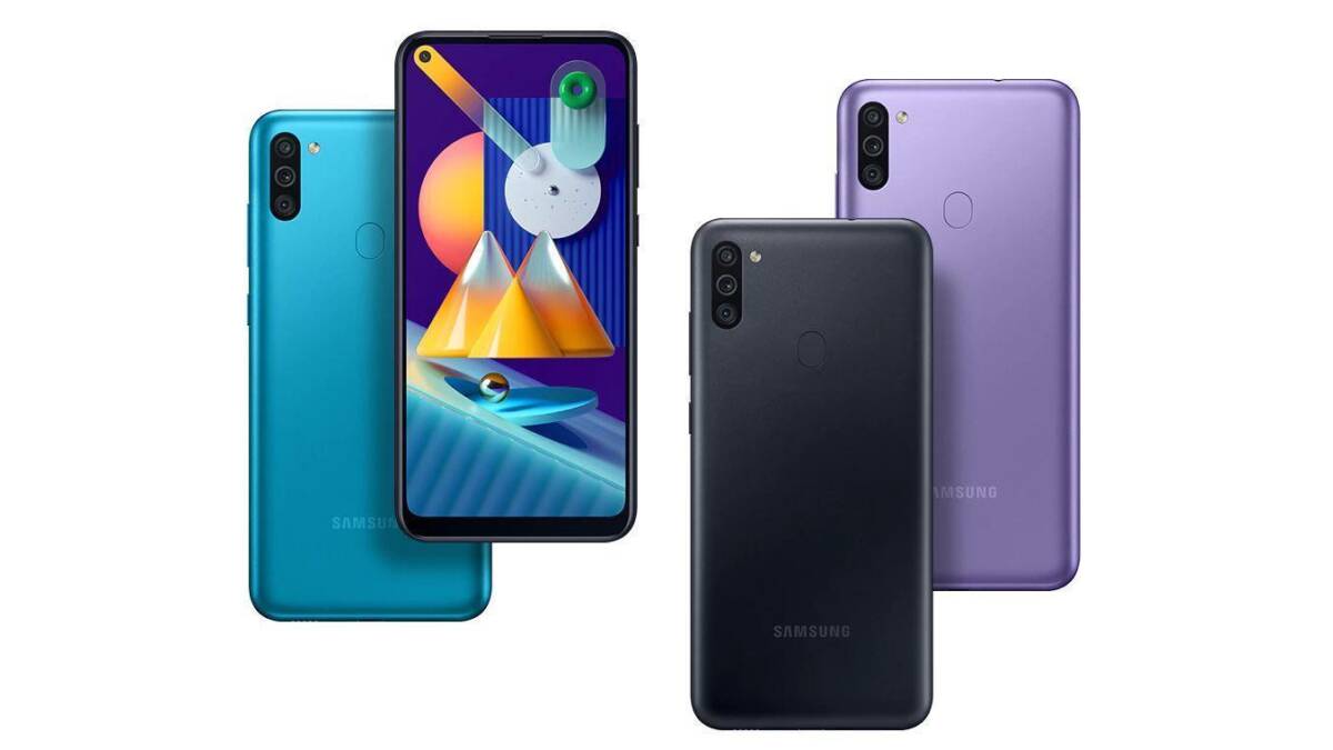 Samsung Galaxy M21 и M11 на задней панели и экране