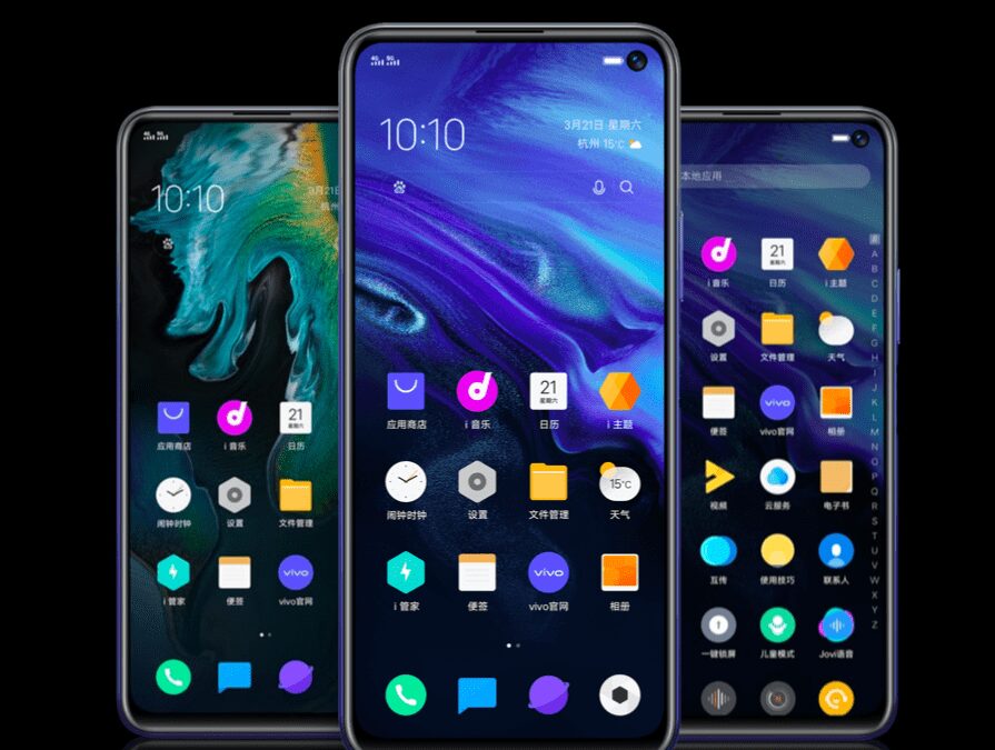 Современные смартфоны с яркими экранами и интерфейсами