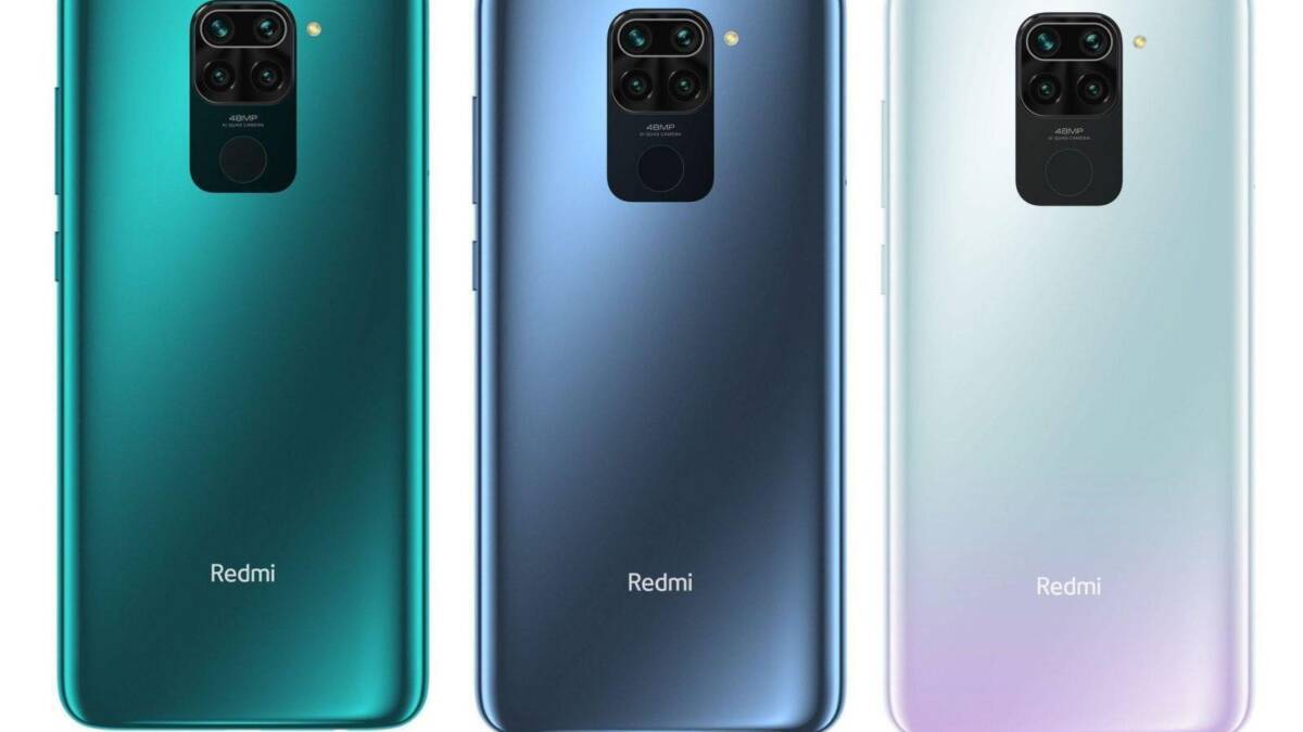 Задняя панель смартфона Redmi Note 9 с тремя камерами