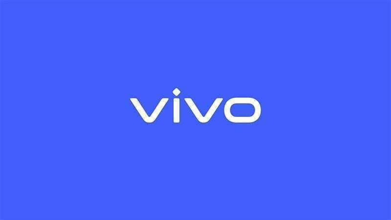 Экран смартфона Vivo V1990A с синим фоном