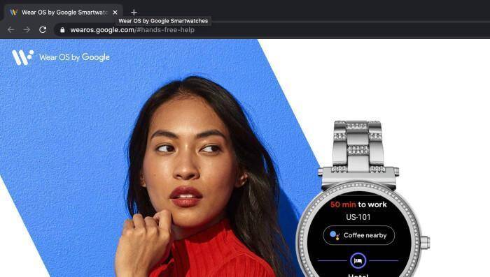 Умные часы Wear OS от Google с отображением интерфейса и таймером