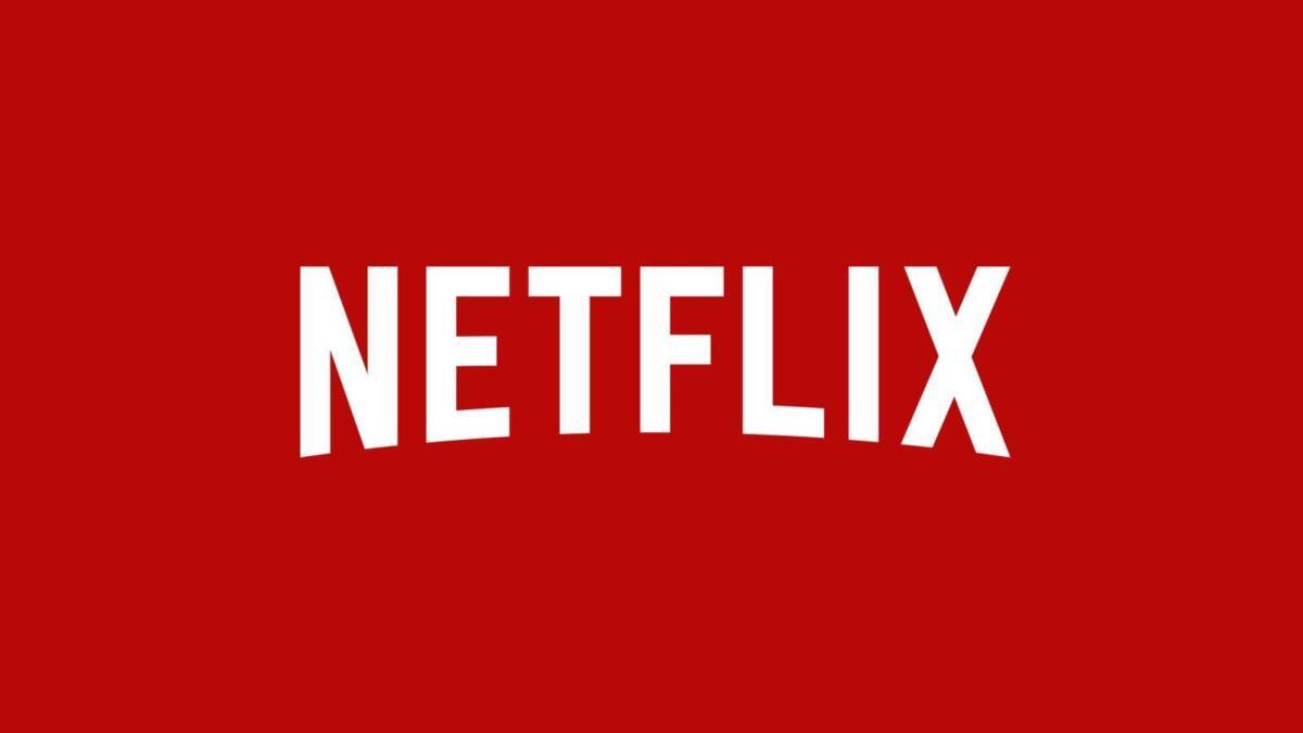 Красный фон с белым логотипом Netflix крупным планом