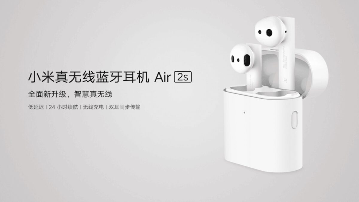 Беспроводные наушники Xiaomi Air 2S в кейсе с откидной крышкой