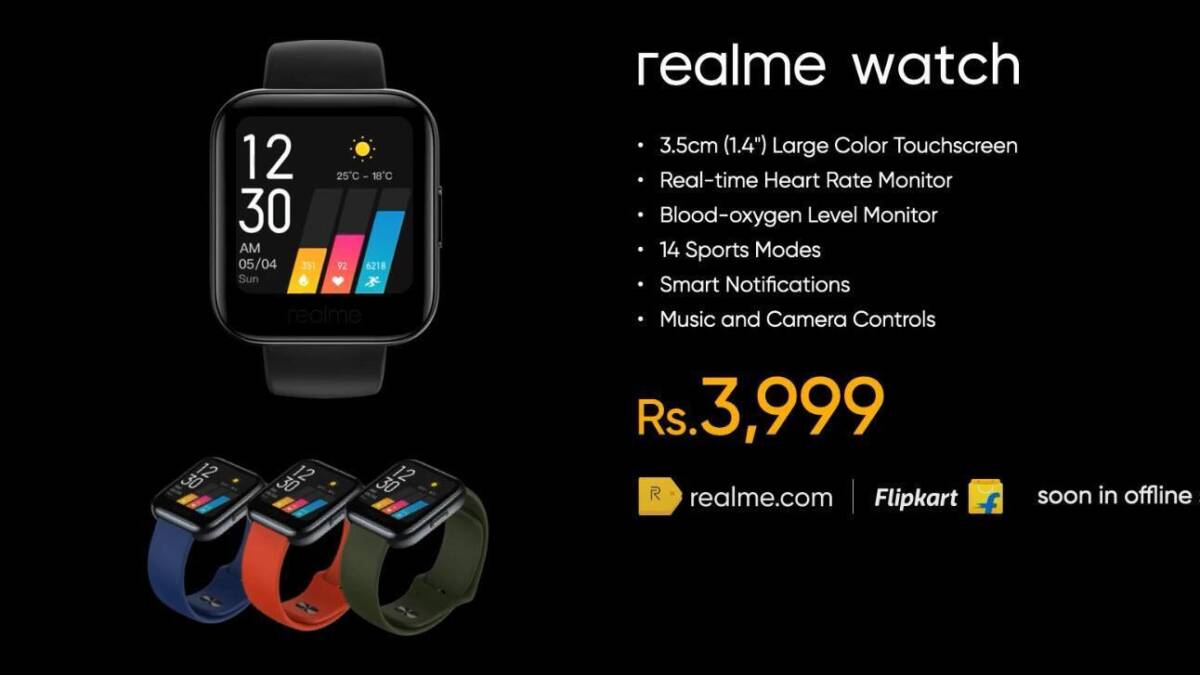 Realme наконец представила новые смарт-часы Realme Watch 5 Умные часы Realme Watch с цветным дисплеем и ремешками