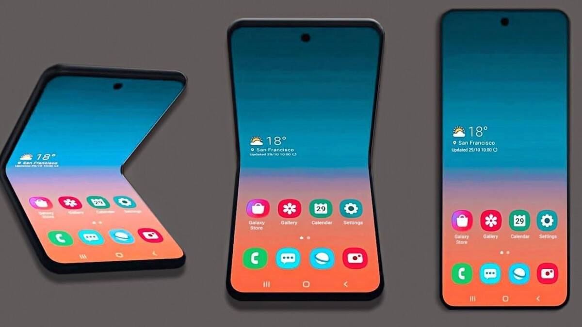 Смартфоны Samsung Galaxy Fold 2 с гибким дисплеем с трех ракурсов