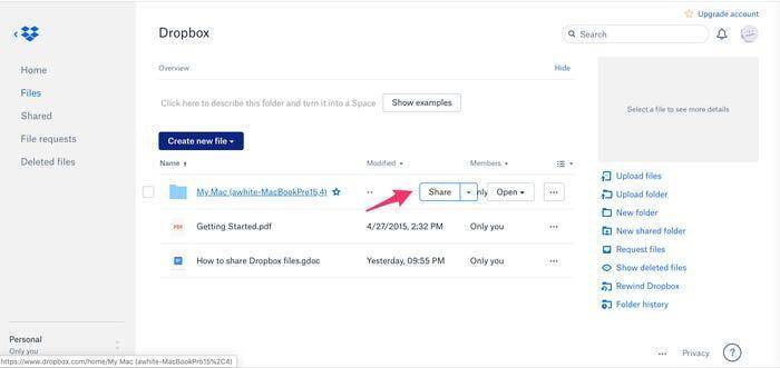Как поделиться папкой Dropbox. 3 способа 8 5eb445a1cdfd48753c3804c9