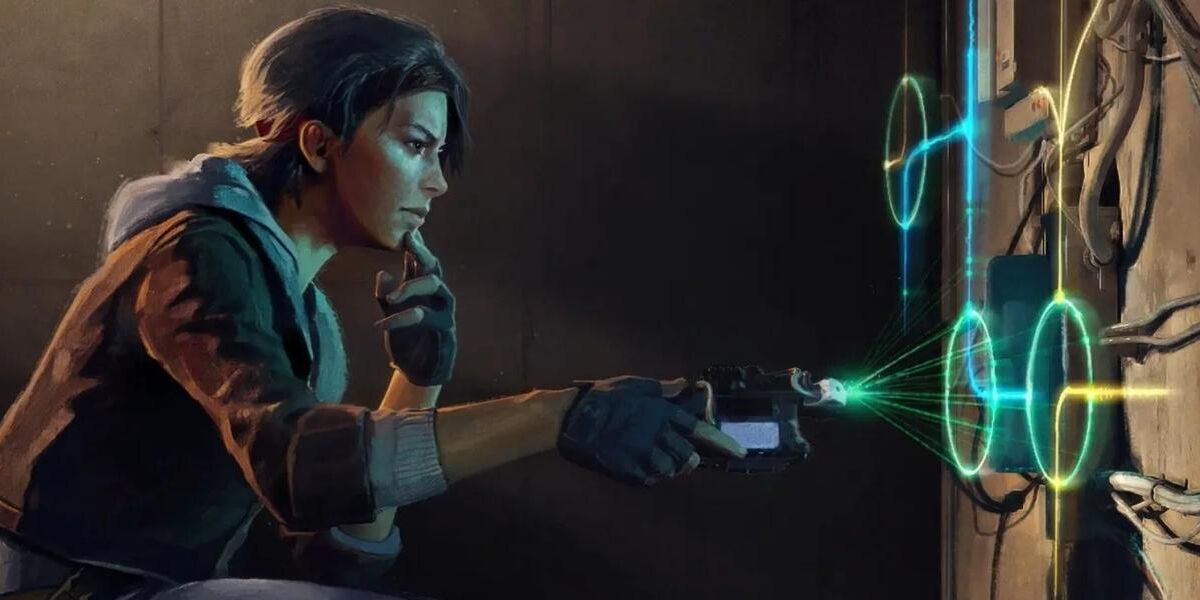 Женщина с короткой стрижкой работает с устройством Steam Workshop в гараже