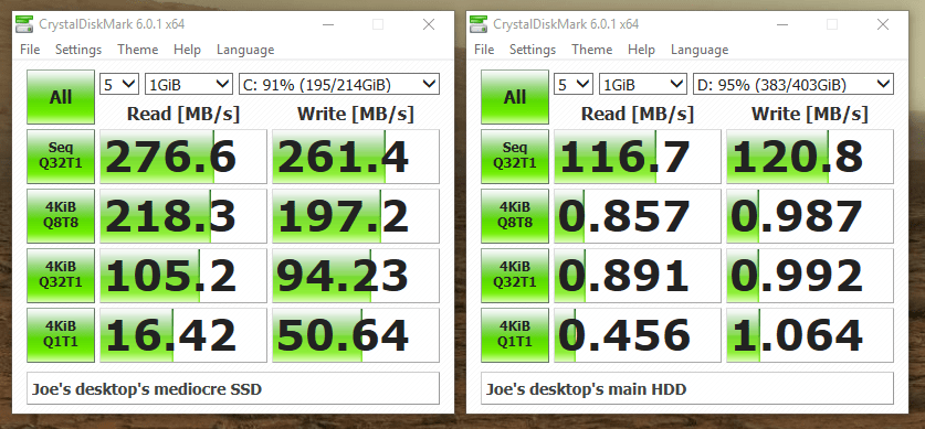 disk benchmarks