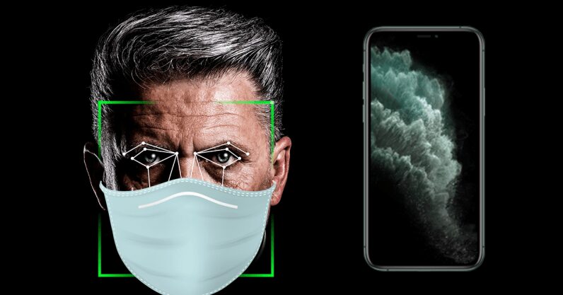 Обнаружение лица через маску на iPhone 11 и новее
