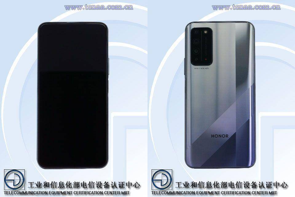 Смартфон Honor X10 спереди и сзади, дизайн корпуса