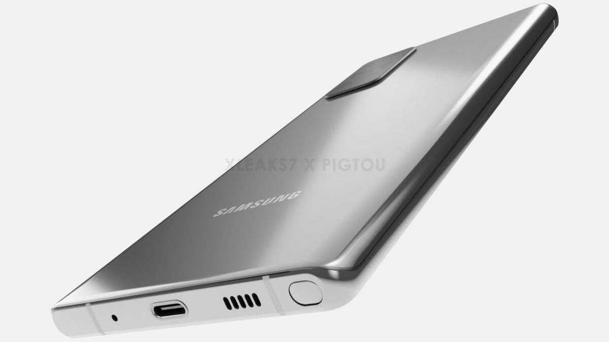 задняя часть смартфона Samsung с камерой и разъемом USB-C