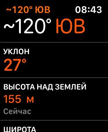 Экран электронного устройства с показателями