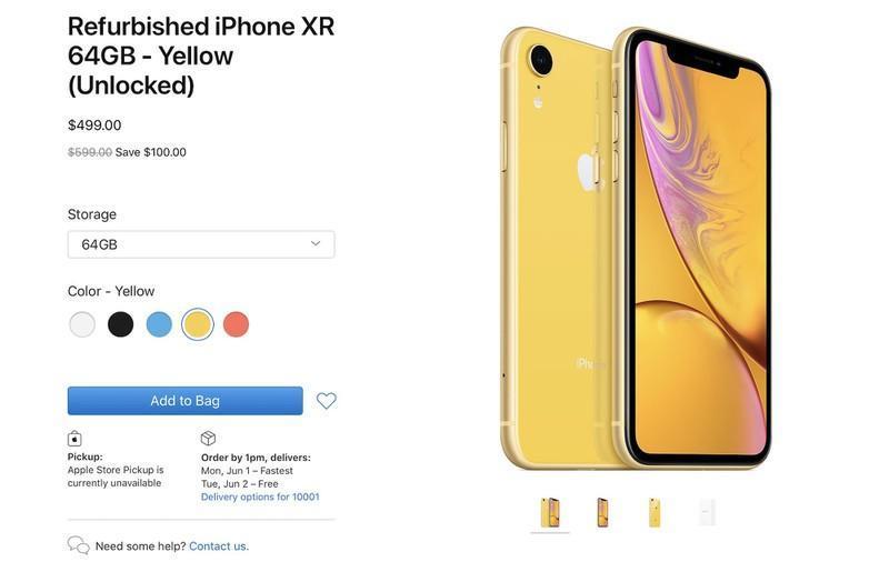 Apple начала продажи восстановленных iPhone XR 3
