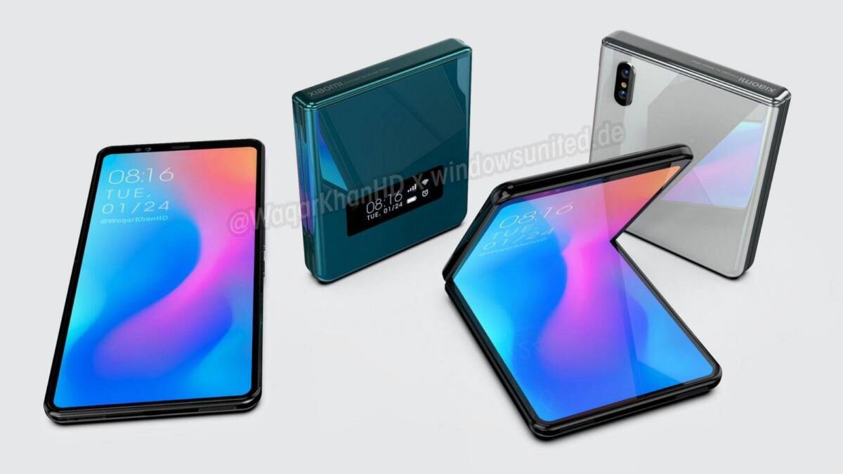 Xiaomi сделает складной смартфон с вращающейся камерой 4 Складной смартфон Xiaomi с вращающейся камерой в разложенном виде
