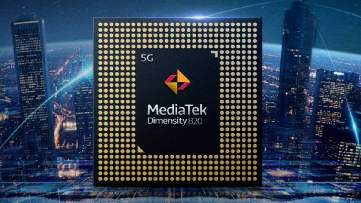 Микросхема MediaTek Dimensity 820 с поддержкой 5G крупный план