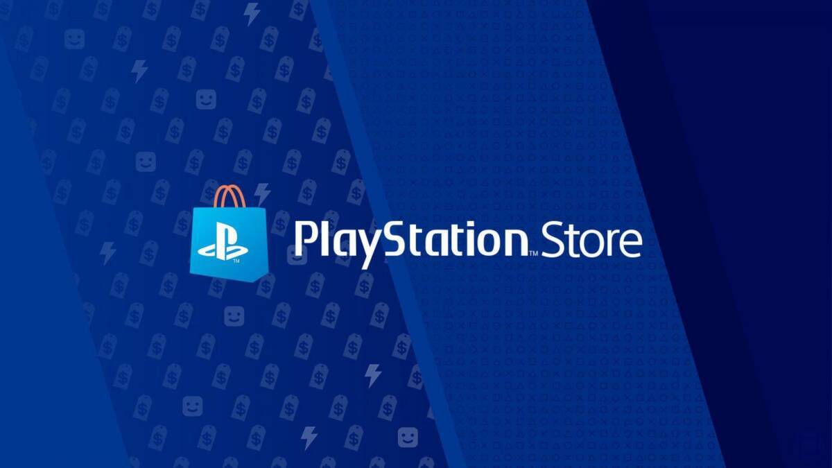 Обложка для магазина PlayStation с логотипом на синем фоне