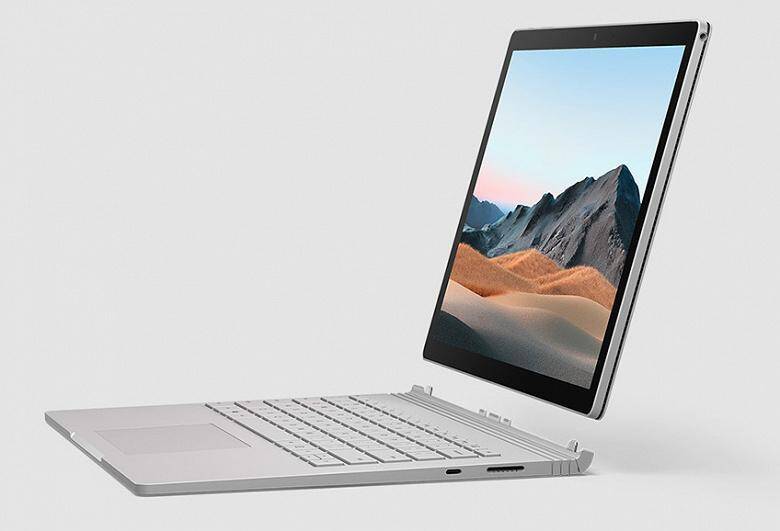 Компания Microsoft представила ноутбук Surface Book 3 2 Ноутбук Surface Book 3 с наклонитым экраном и клавиатурой