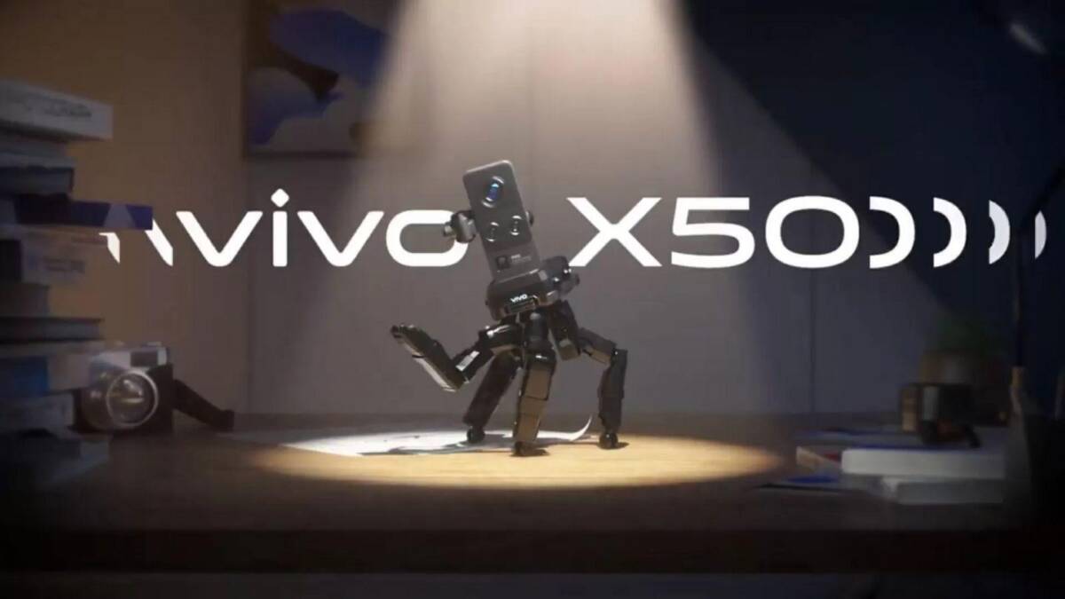 Робот-ящерица с камерой и логотипом Vivo X50 Pro Plus