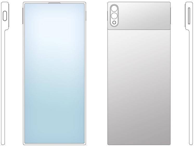 ZTE готовит смартфон раскладушку 5 Задняя панель смартфона ZTE V2020 5G с глянцевым покрытием и линиями на стекле