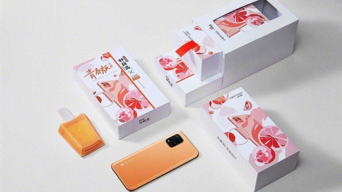 Розовый смартфон Xiaomi Mi 10 Youth с камерой на задней панели