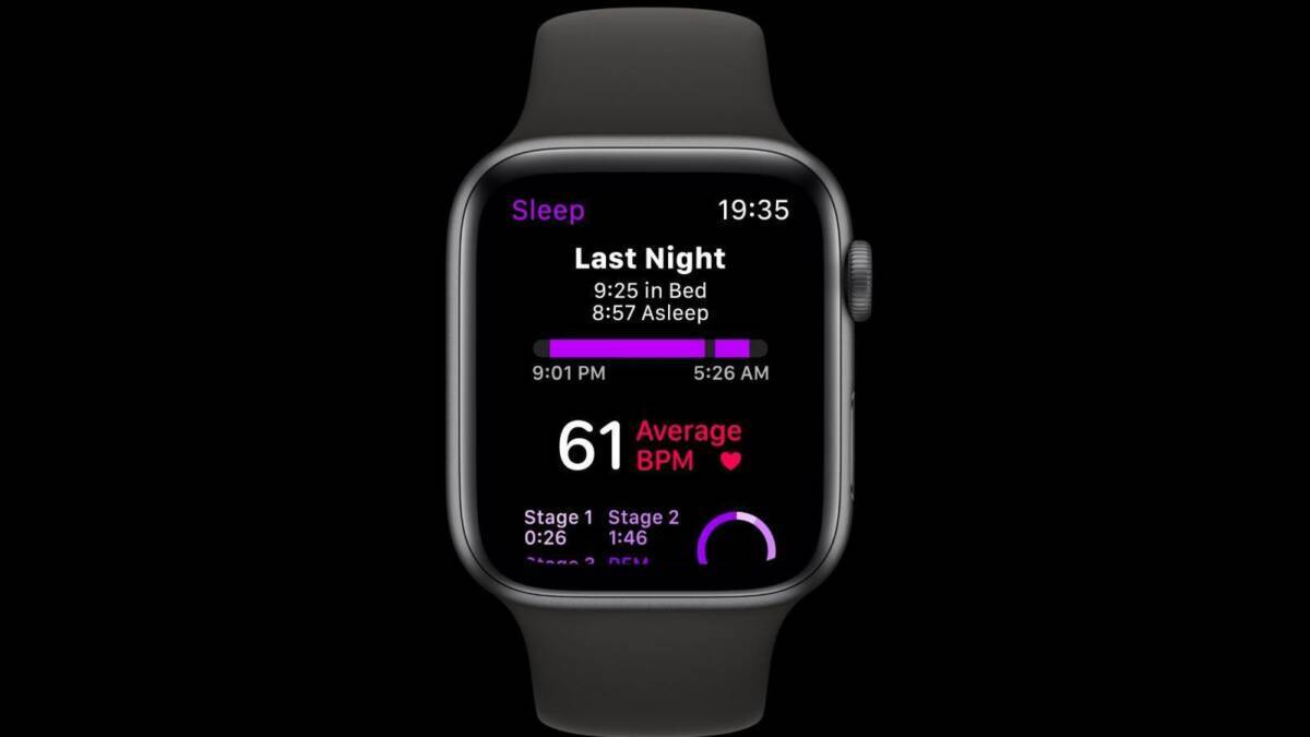 Интерфейс приложения Sleep на Apple Watch Series 8