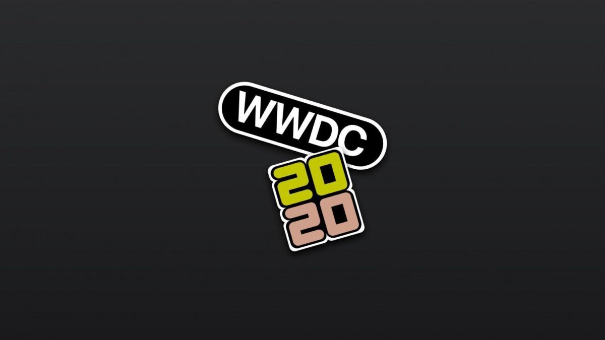 Логотип WWDC 2020 на темном фоне ярко выделяется