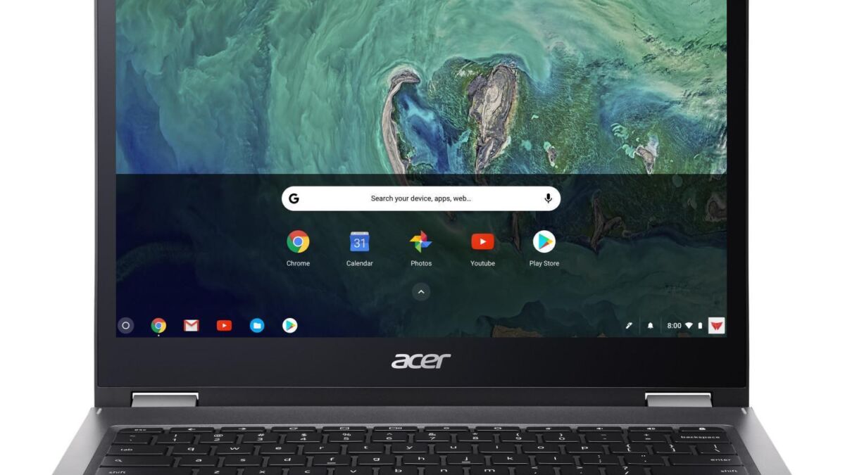 Ноутбук Acer Chromebook Enterprise Spin 713 с клавиатурой и дисплеем