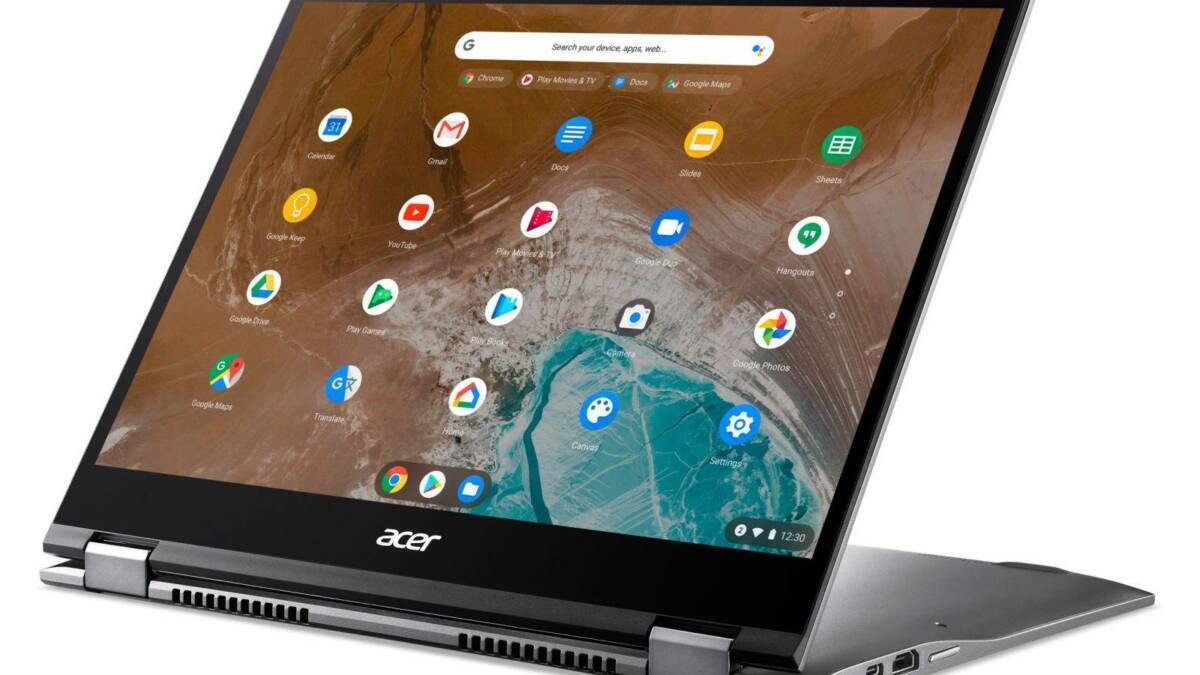 Ноутбук Acer Chromebook Enterprise Spin 713 с открытым дисплеем