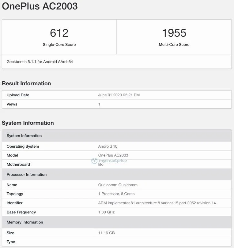 Предполагаемый OnePlus Z засветился в бенчмаркинге Geekbench 3 alleged oneplus z geekbench