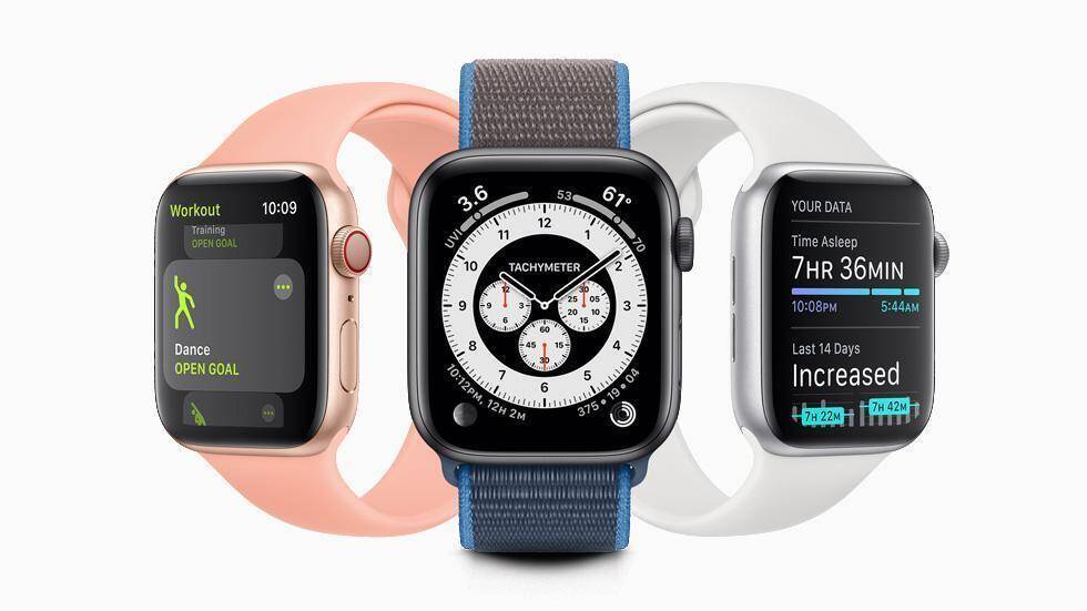 Умные часы Apple watchOS 7 с разными циферблатами