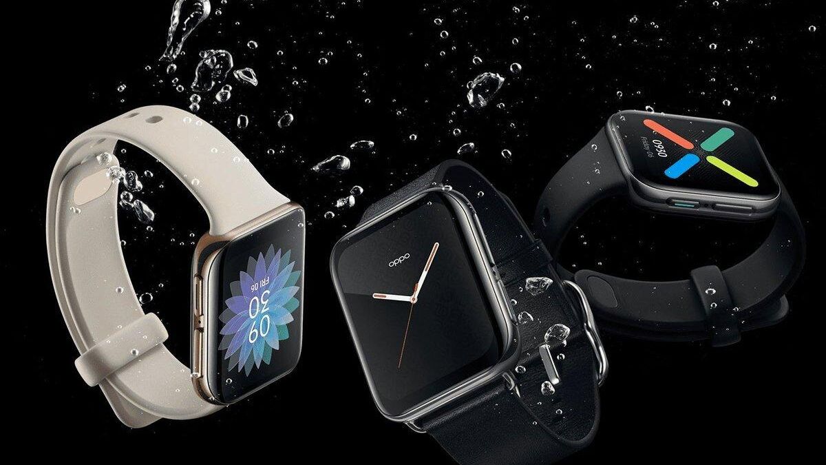 умные часы Oppo Watch под водой цифровой дисплей