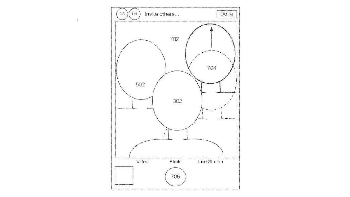 Схема интерфейса камеры для селфи Apple