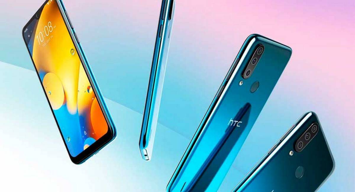 Смартфон HTC Desire 20 Pro с задними камерами и экраном