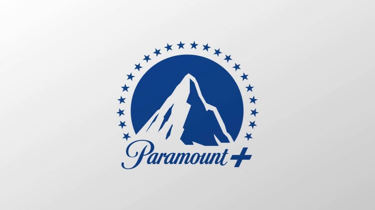 Логотип Paramount+ с горой и звездами на белом фоне