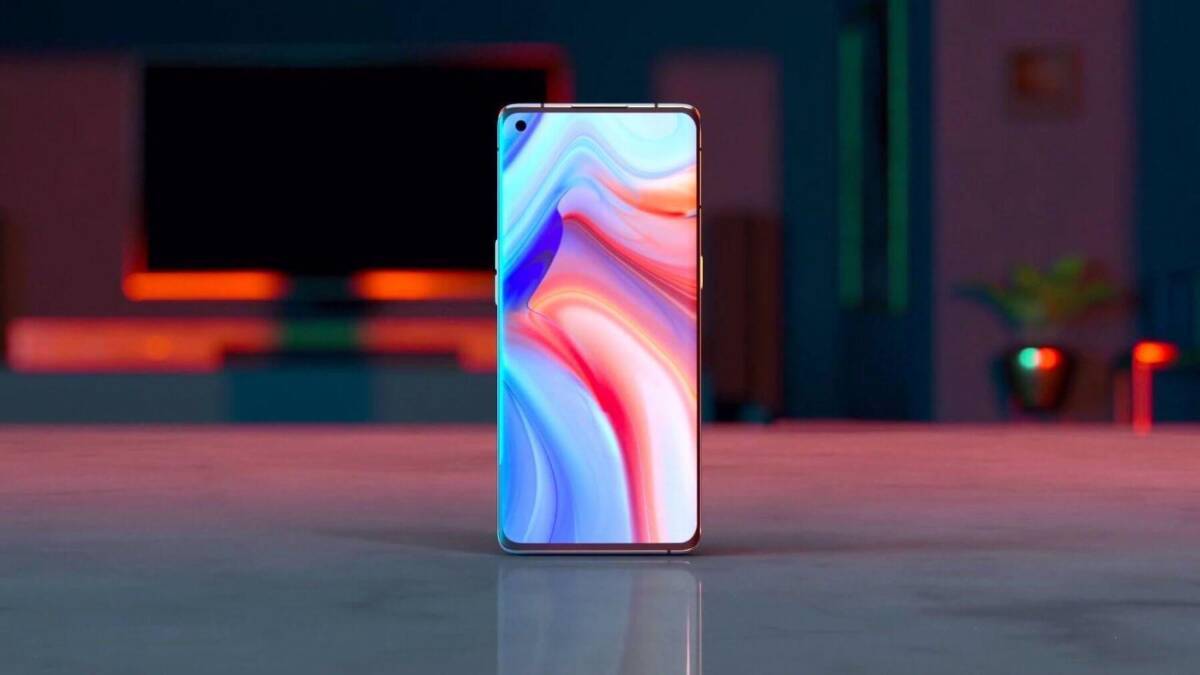 смартфон Oppo Reno 4 с ярким дисплеем и минимальными рамками