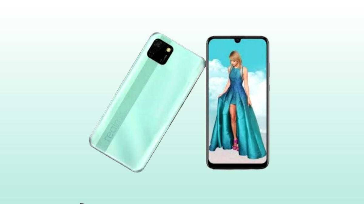 Рендер смартфона Realme C11 сзади и спереди