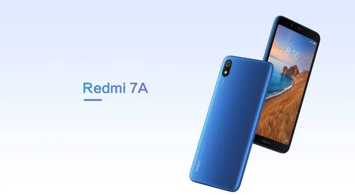 Redmi 7A получает стабильное обновление Android 10 в Китае 4 Синий смартфон Redmi 7A с задней камерой и экраном
