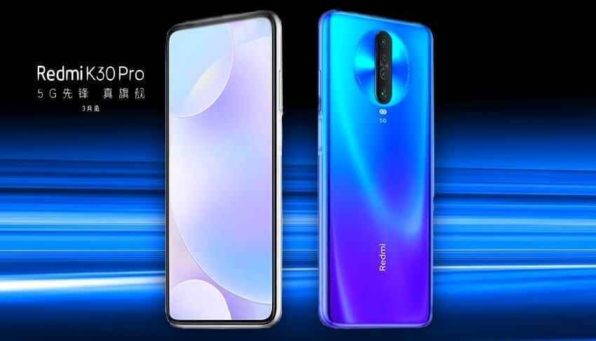 Потенциальный Redmi K40 получит 33-ваттную быструю зарядку 3 Современный смартфон Redmi K30 Pro с задней панелью и фронтальным дисплеем
