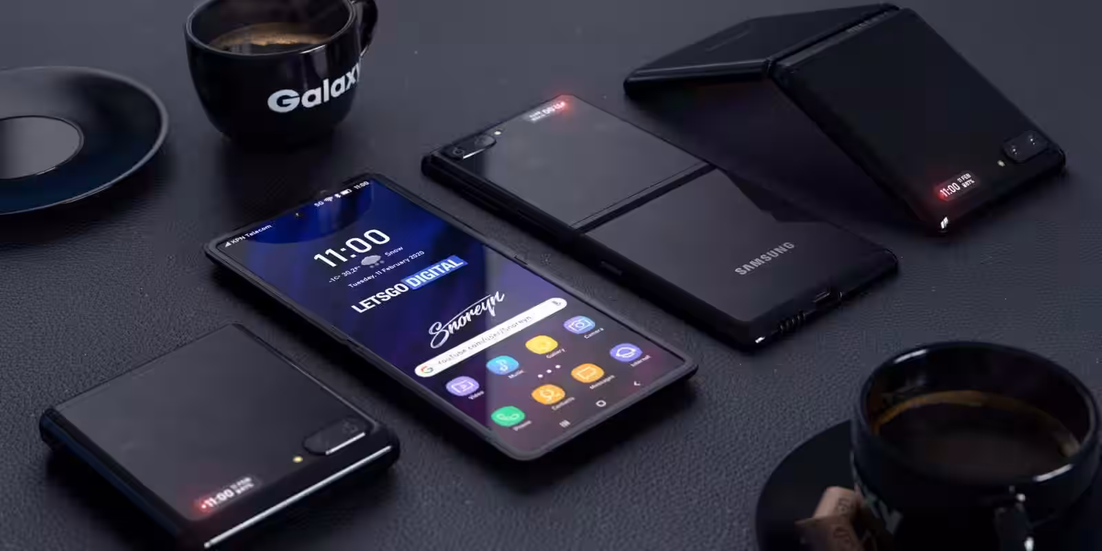 samsung galaxy z flip 1920x1080 foldable smartphone 4k 22498