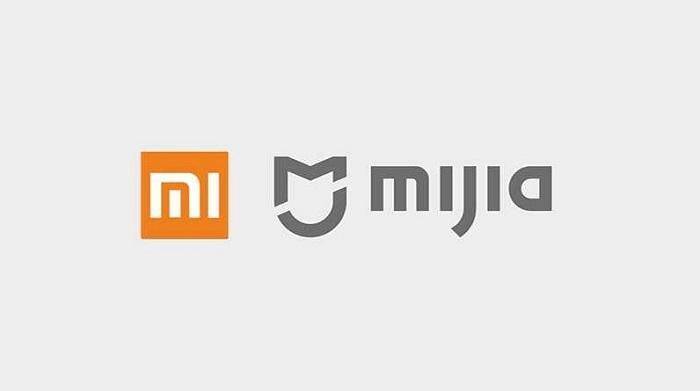 Логотипы Xiaomi и Mijia с серым фоном