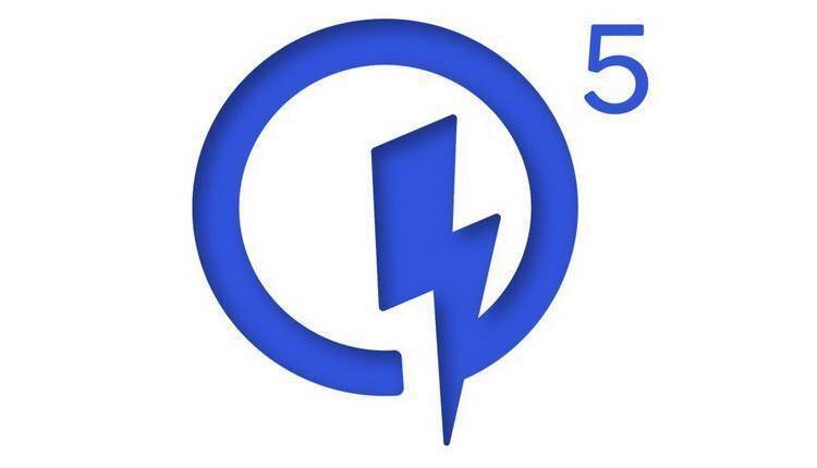 Qualcomm представила технологию быстрой зарядки Quick Charge 5 3 Иконка быстрой зарядки Quick Charge 5 с молнией