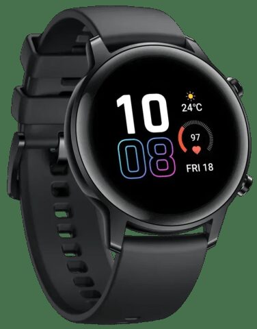 Черные умные часы Honor MagicWatch 2 с круглым дисплеем