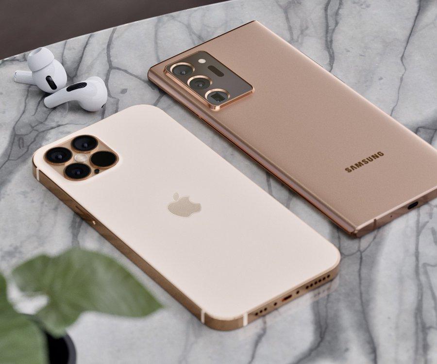 Samsung Galaxy Note20 Ultra и iPhone 12 Pro в золотом цвете появляются на рендерах 5 eb9yuedu8aafmhb