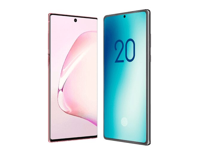 В сеть опубликовали фотографии смартфона Samsung Galaxy Note 20 6 Два смартфона Samsung Galaxy Note 20 Ultra спереди и сбоку